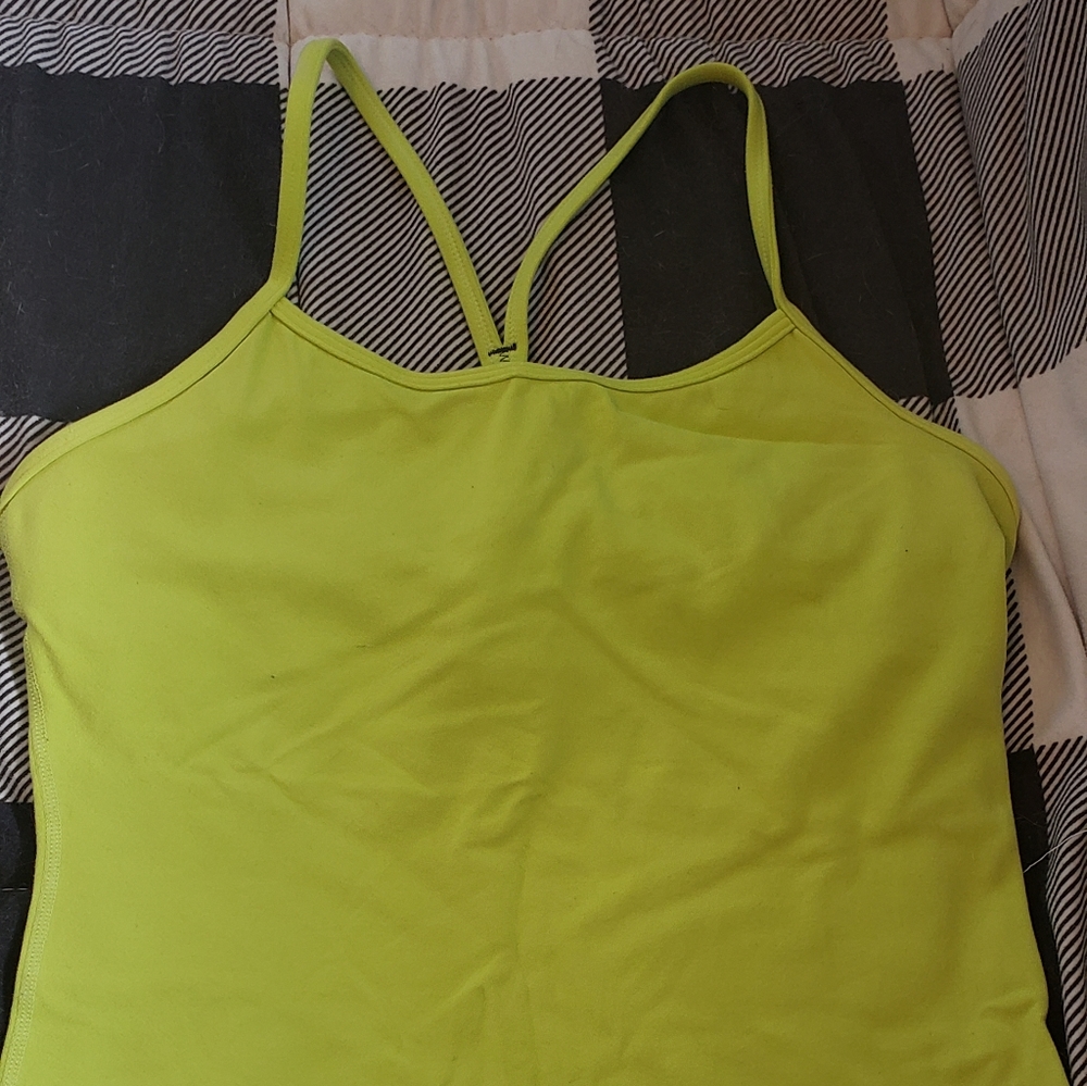 lululemon athletica Lime Green Tank Top